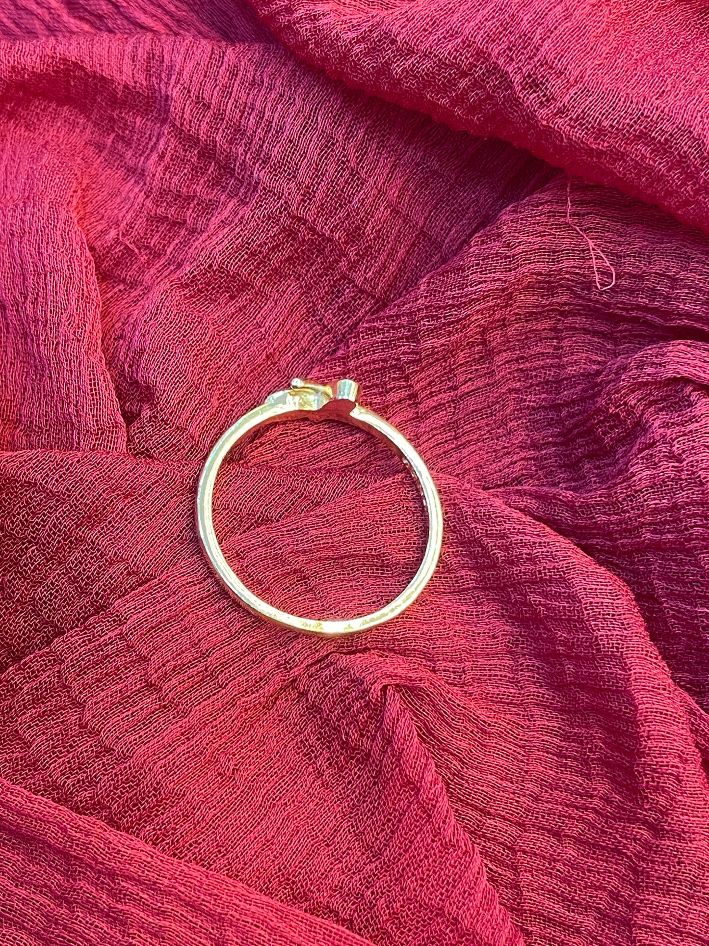 92.5 Silver Gold Plated Butterfly Ring for Women Size 11 | Elegant Minimal Jewellery