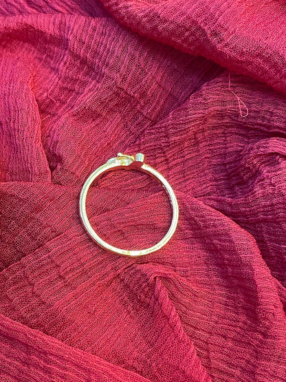 92.5 Silver Gold Plated Butterfly Ring for Women Size 11 | Elegant Minimal Jewellery
