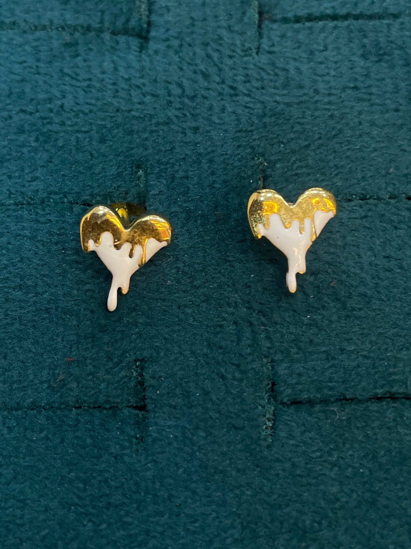 92.5 Silver Gold Plated Heart Earrings for Women | Stylish Romantic Design | Elegant Jewellery