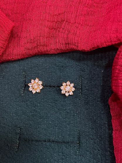 925 Silver Gold Plated Eight Petal Studs for Women | Floral Design