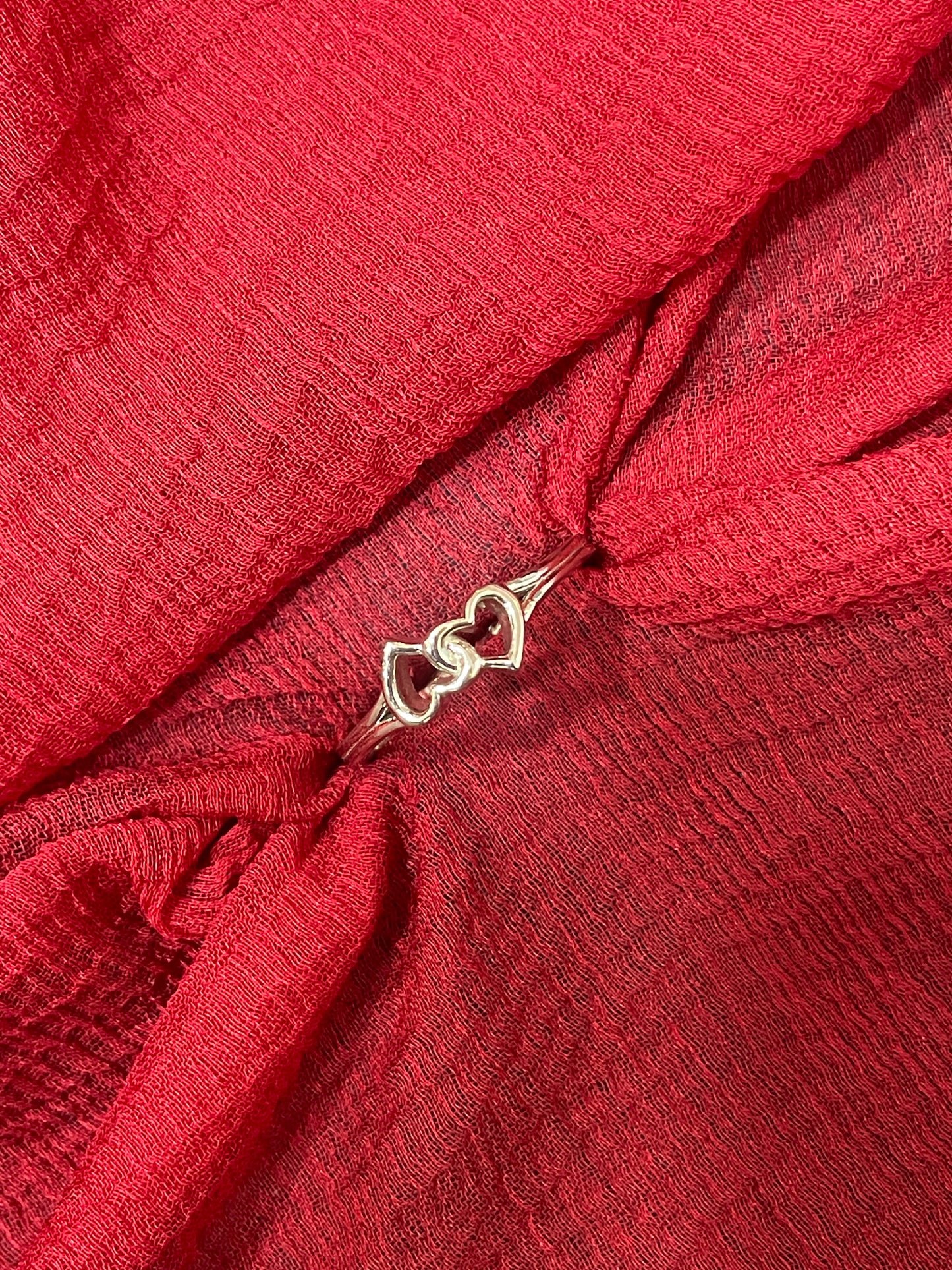 92.5 silver stylish heart classy ring size 14