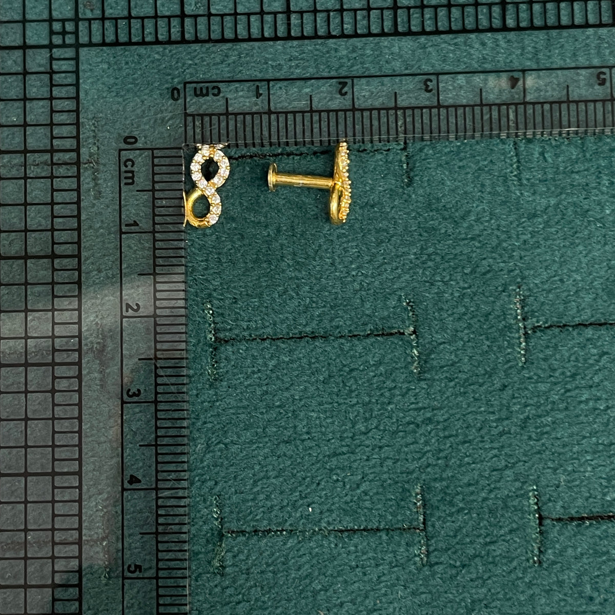 925 Silver Gold Plated Infinity Studs for Women | Minimalist Design by pair