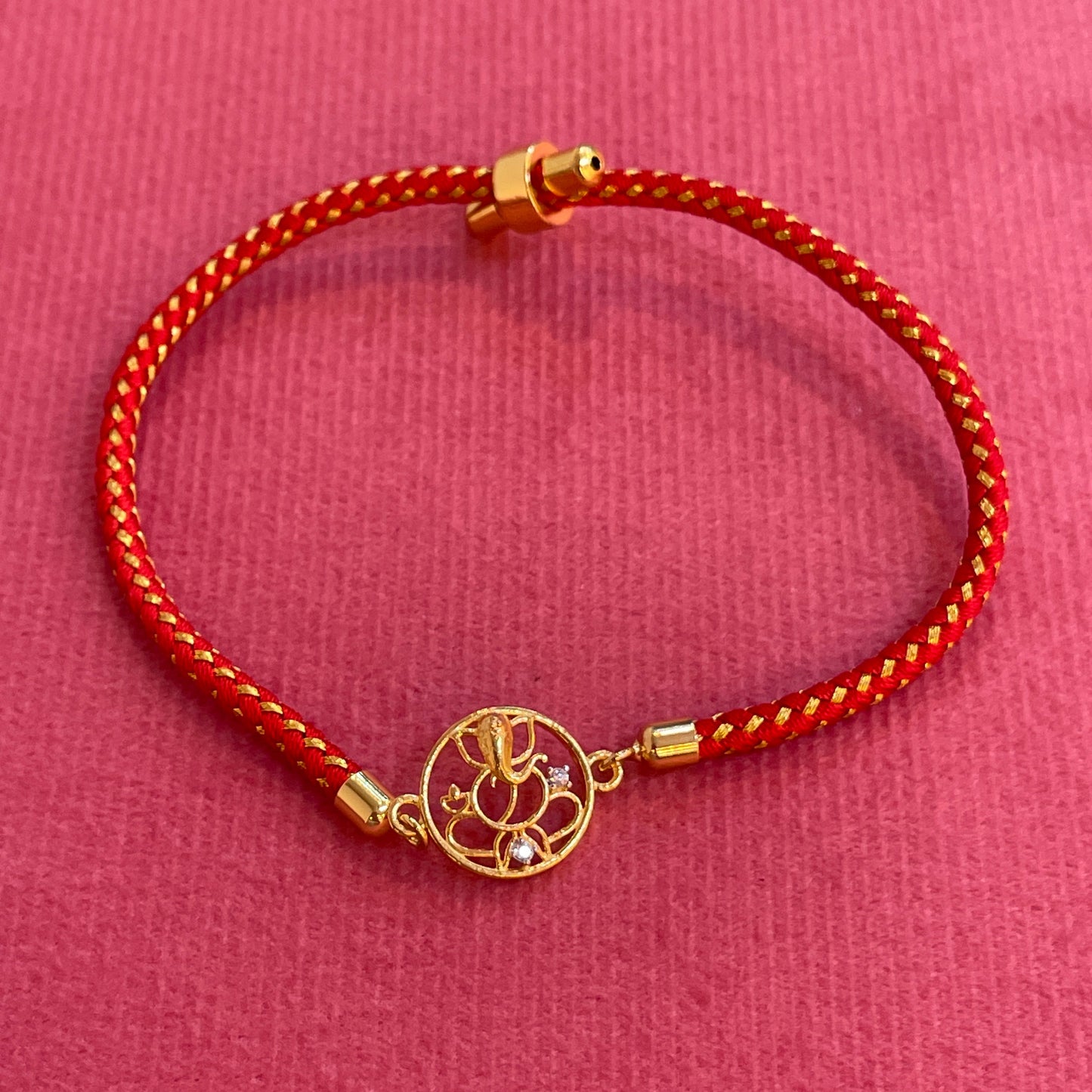 Silver Shivling Rakhi for Brother | Gold Plated Shivling Trishul Charm with CZ Stones on Black Thread