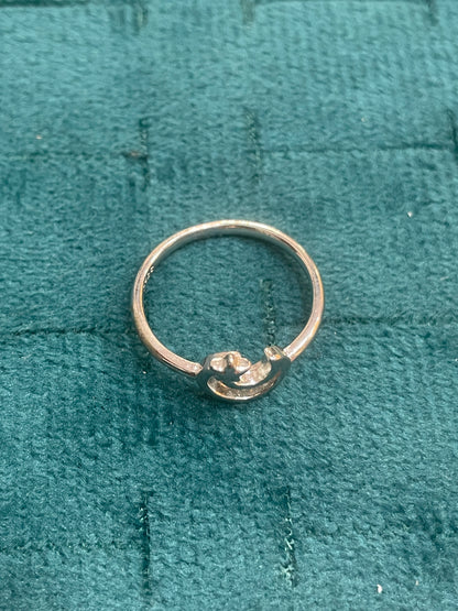 92.5 Silver Moon Star Ring for Women Size 13 | Stylish Celestial Design | Elegant Fashion Jewellery