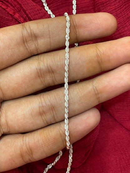 92.5 Silver Men’s Chain 18 Inches | Stylish Classic Link Design | Elegant Fashion Jewellery