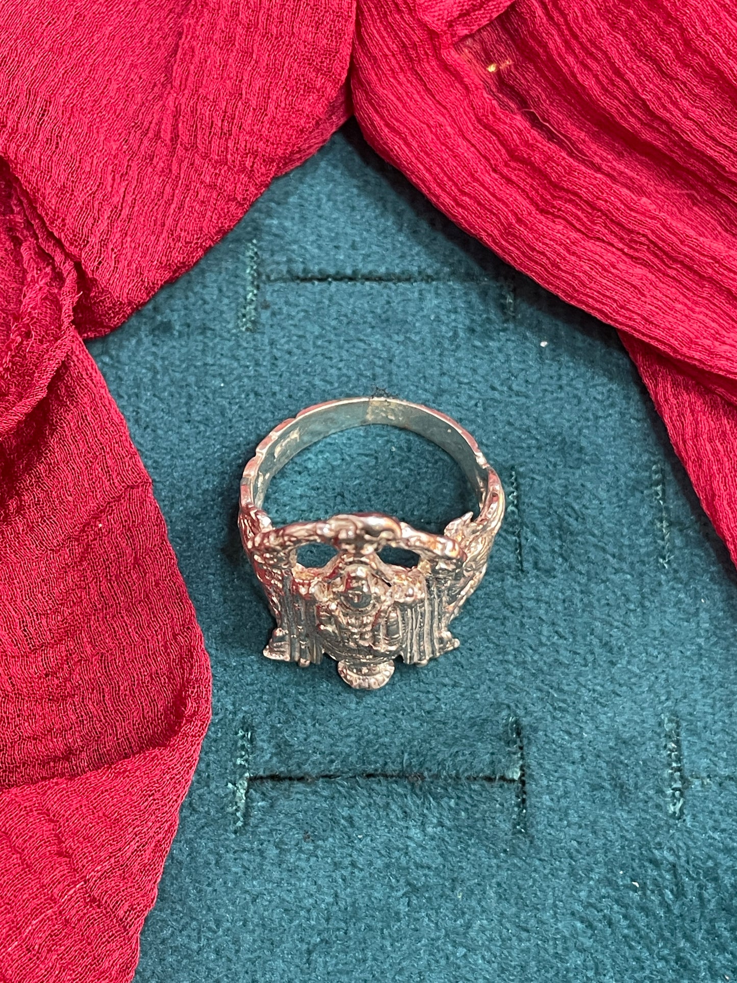 92.5 Silver Venkateswara Swamy Ring for Men Size 20 | Divine Temple Design | Spiritual Jewellery