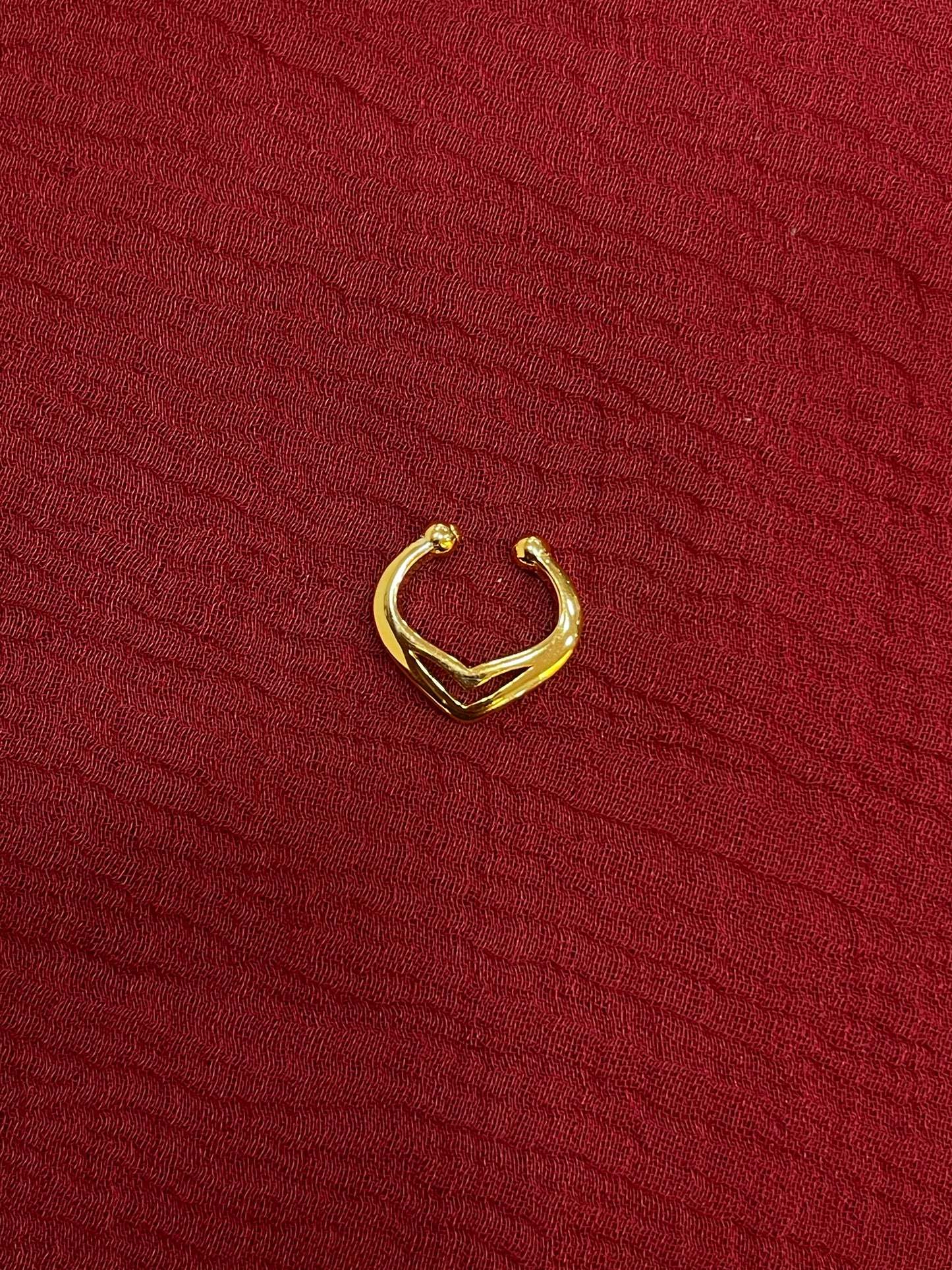92.5 Silver Gold Plated Simple Septum