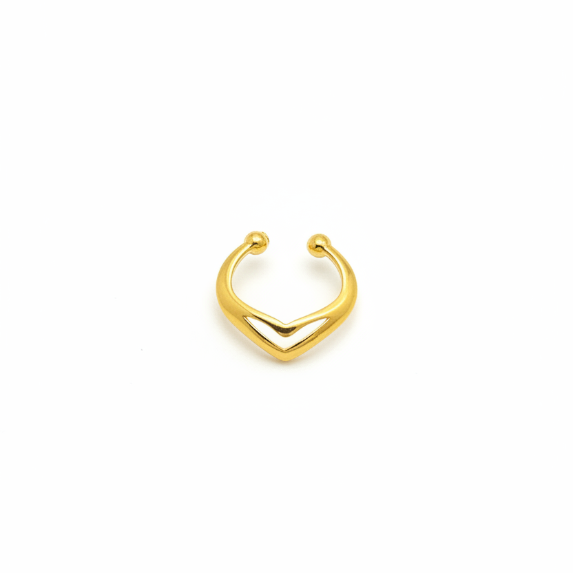 92.5 Silver Gold Plated Simple Septum