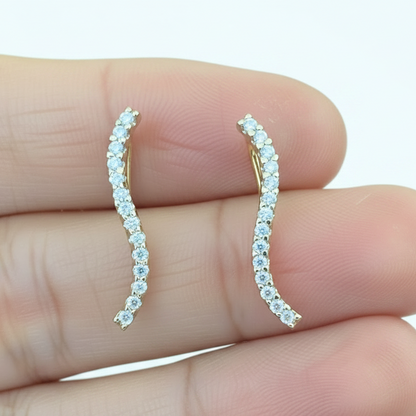 92.5 Silver Gold Plated Ear Cuffs for Women | Stylish Contemporary Design | Fashion Jewellery
