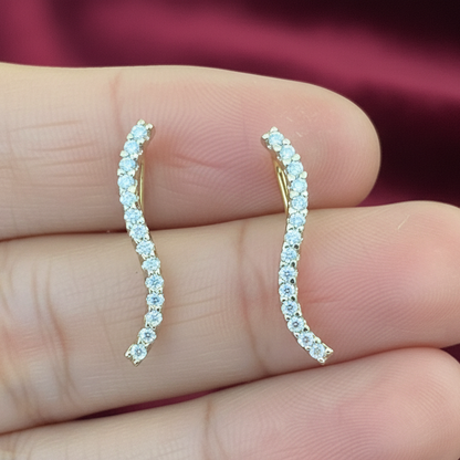 92.5 Silver Gold Plated Ear Cuffs for Women | Stylish Contemporary Design | Fashion Jewellery