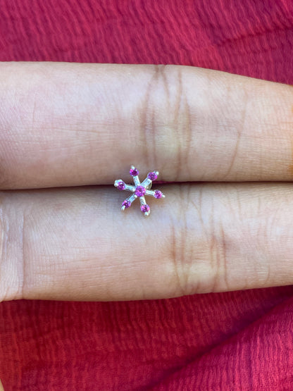 92.5 Silver Modern Second Studs / Nose Pin (Single Piece) | Sleek Stylish Design | Jewellery