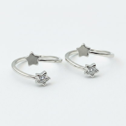 92.5 Silver Star Toe Rings | Premium Classy Design | Jewellery