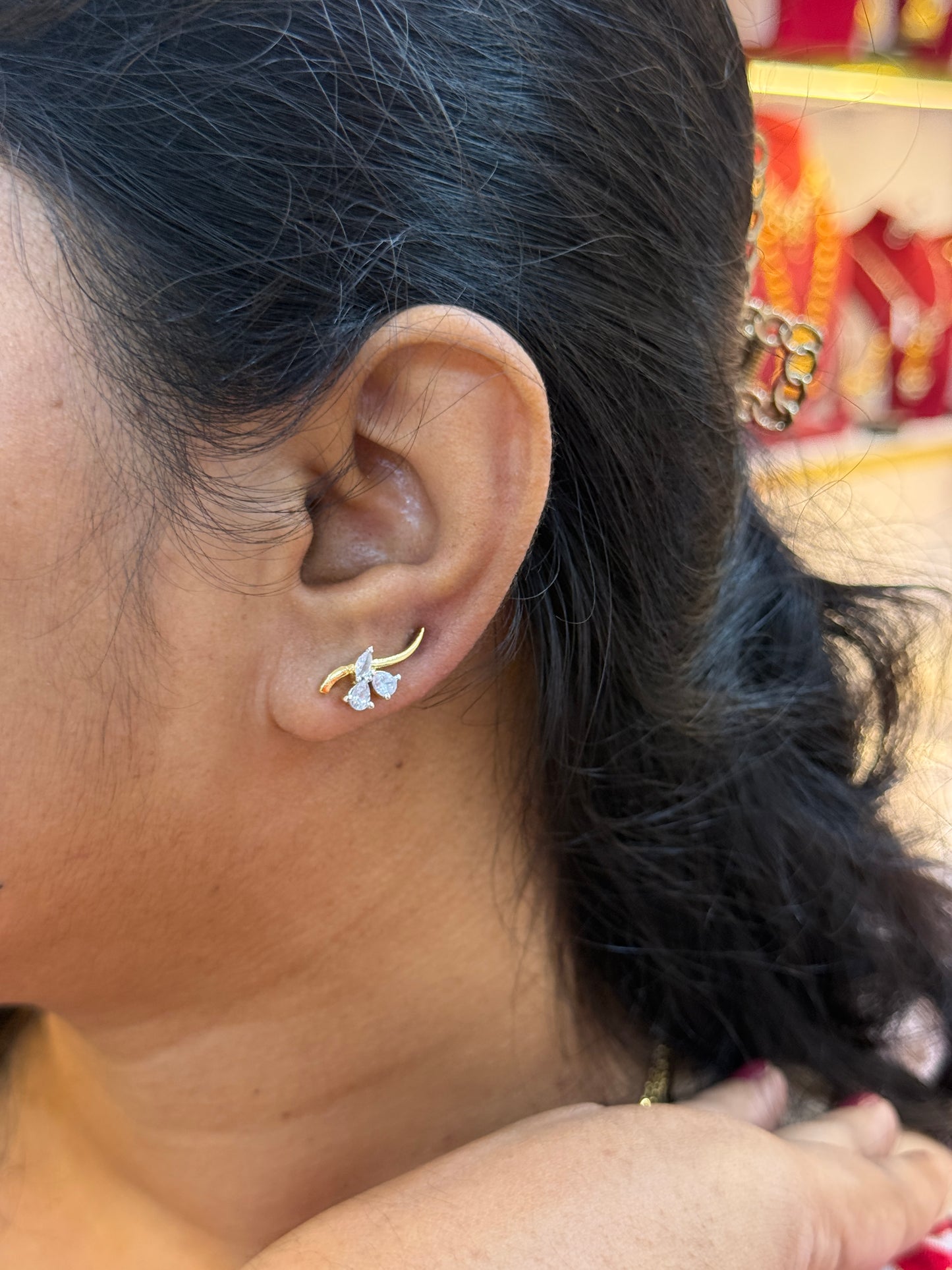 92.5 Silver Gold Plated Trendy Ear Cuffs for Women | Stylish Modern Design | Fashion Jewellery