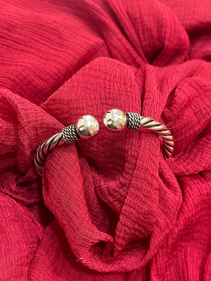 92.5 Silver Kids Kada Single Piece | Classy Baby Bracelet for Girls & Boys | Traditional Jewellery