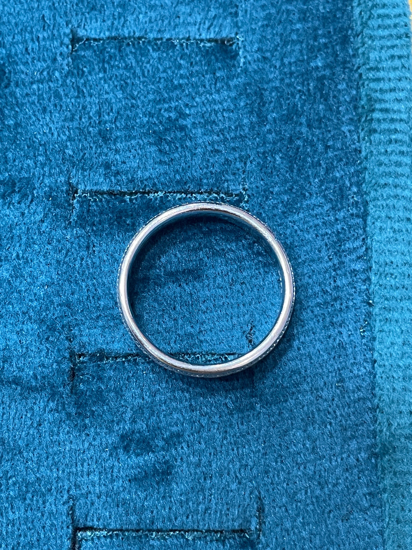92.5 Silver Oxidised Men’s Ring Size 21 | Stylish Vintage Finish | Elegant Jewellery