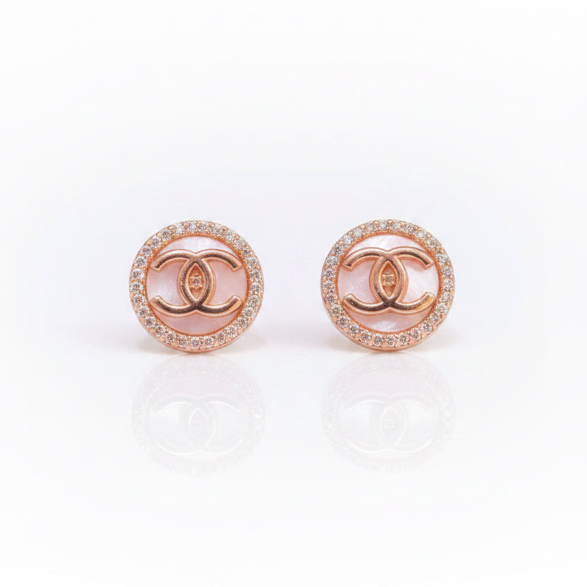 92.5 Silver Rose Gold Studs | Classic Elegant Finish | Stylish Jewellery