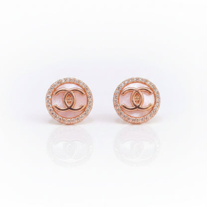 92.5 Silver Rose Gold Studs | Classic Elegant Finish | Stylish Jewellery
