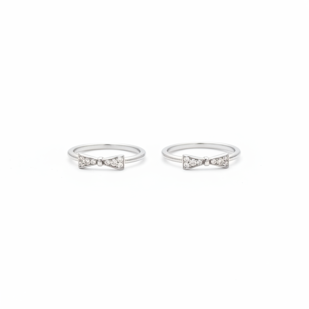 925 Silver Bow Toe rings