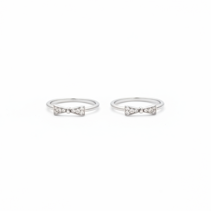 925 Silver Bow Toe rings
