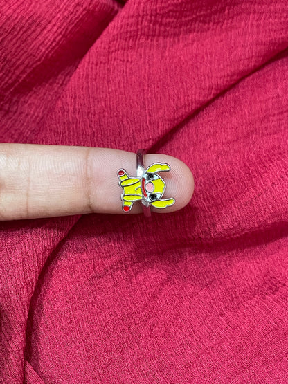 92.5 Silver Kids Ring for Girls & Boys | Cute Adjustable Design | Baby Jewellery