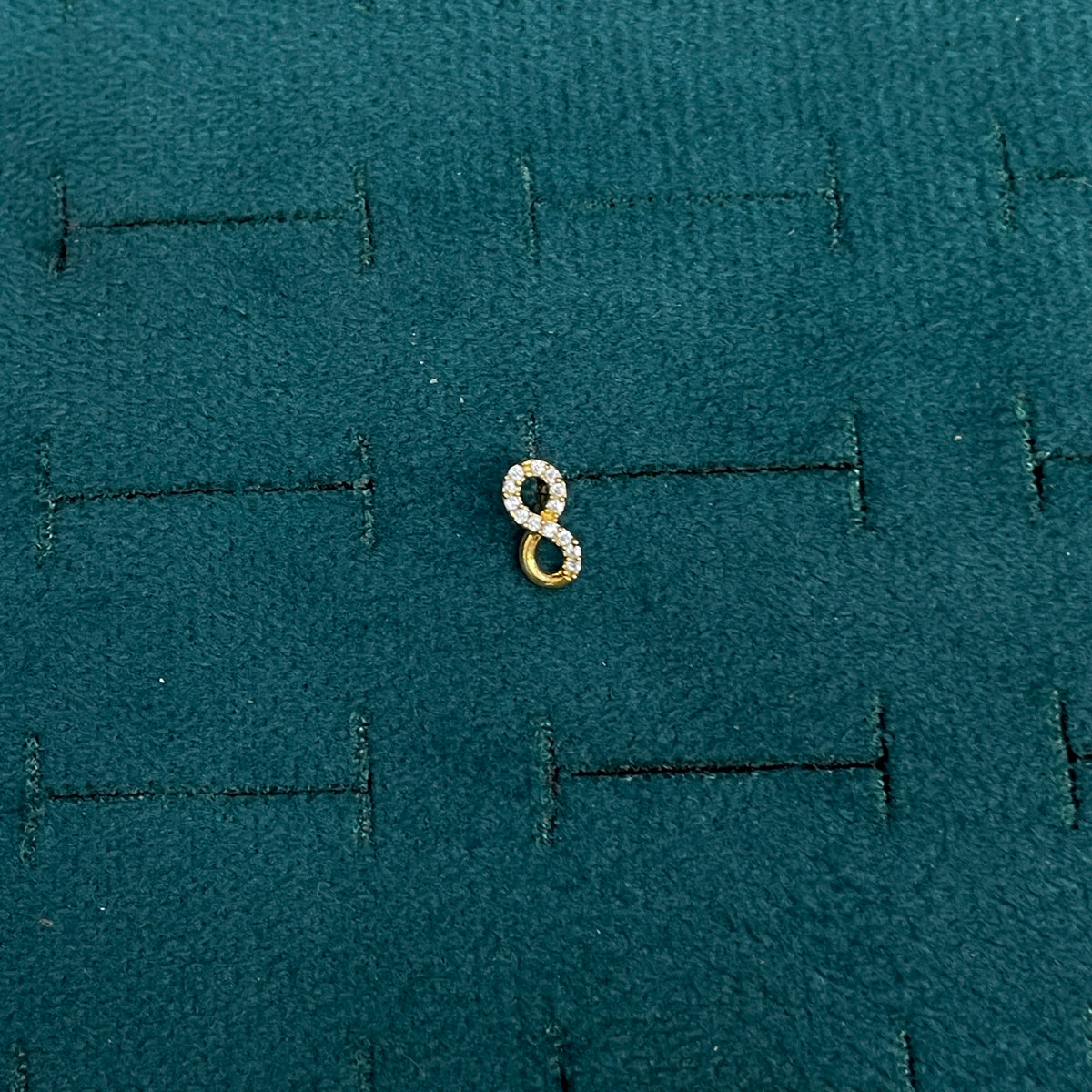925 Silver Gold Plated Infinity Studs for Women | Minimalist Design by pair