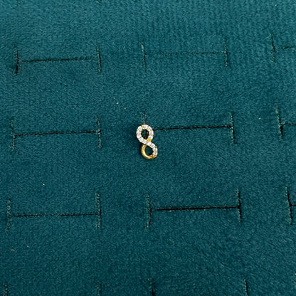 925 Silver Gold Plated Infinity Studs for Women | Minimalist Design by pair