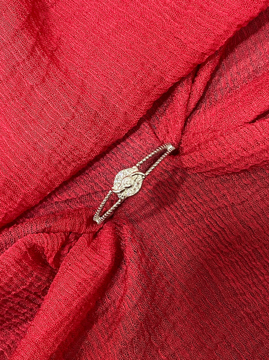 92.5 silver stylish classy ring size 19