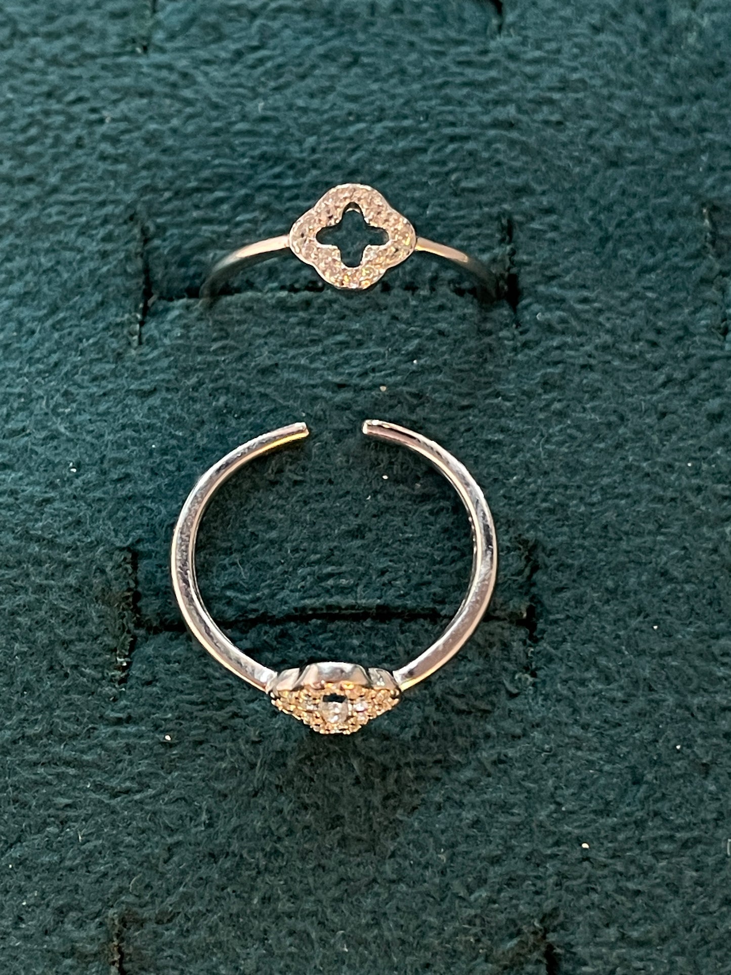 92.5 Silver Toe Rings for Women | Halo Design | Traditional Jewellery