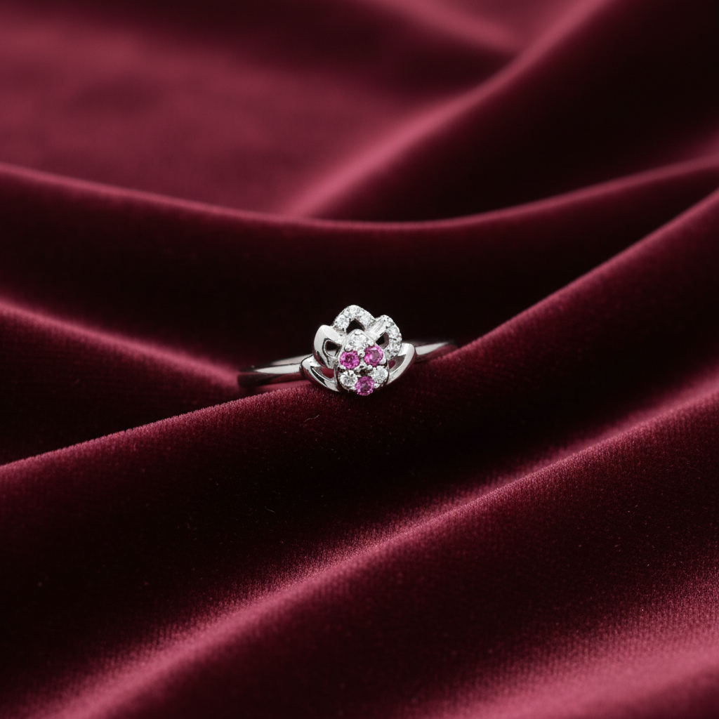 92.5 Silver Lotus Ring for Women Size 7 | Stylish Spiritual Design | Elegant Fashion Jewellery