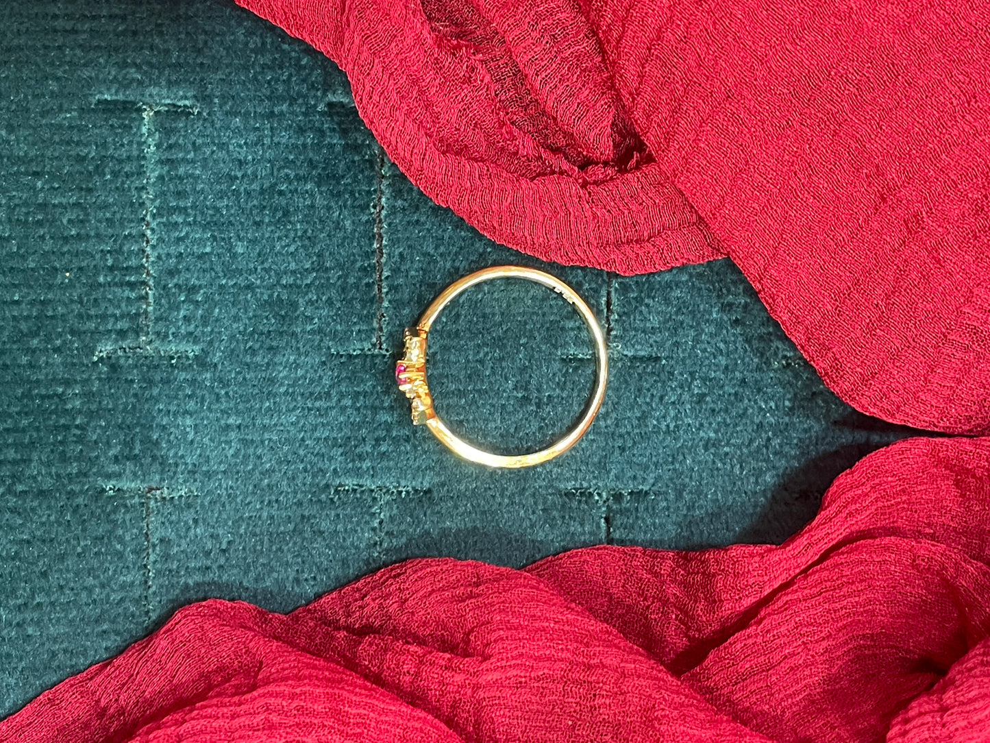 92.5 Silver Gold Plated Stylish Ring for Women Size 14 | Elegant Modern Design | Jewellery