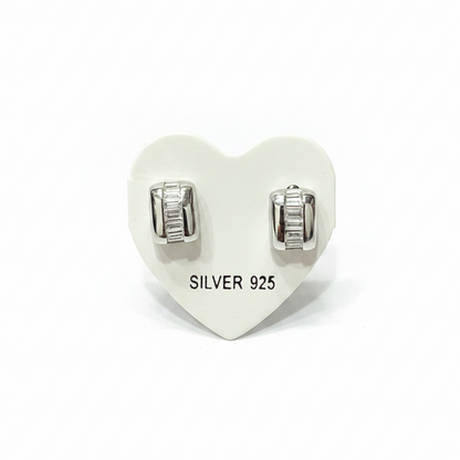 92.5 Silver Classy Stud Earrings | Minimal Elegant Finish | Jewellery