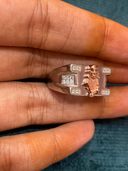 92.5 Silver Sai Baba Men’s Ring Size 19 | Stylish Spiritual Design | Elegant Jewellery