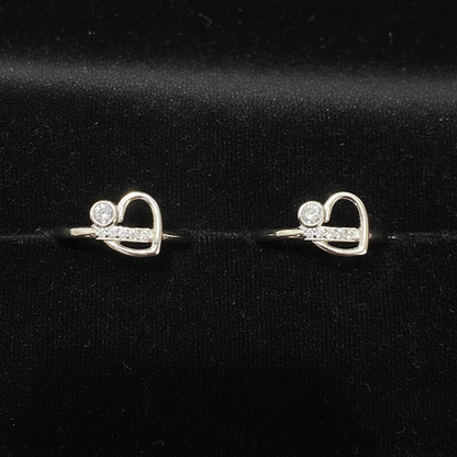 92.5 Silver Heart Design Toe Rings | Stylish Minimal Finish | Jewellery