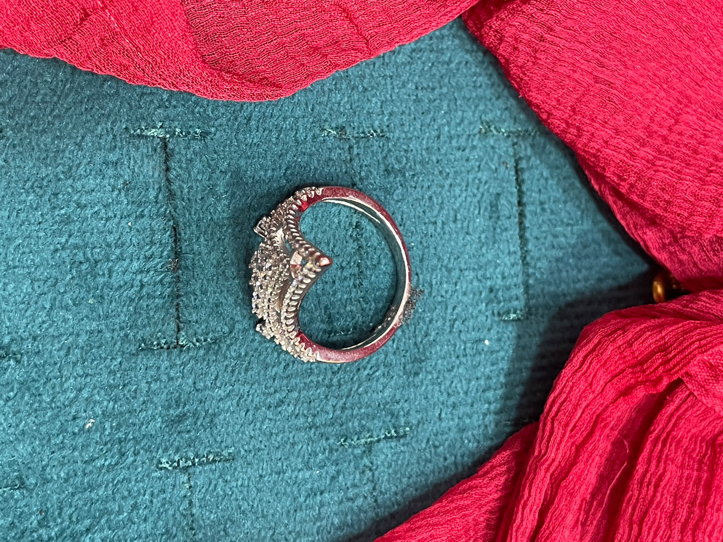 92.5 Silver Stylish Ring for Women Size 14 | Sleek Elegant Design | Daily Wear Jewellery