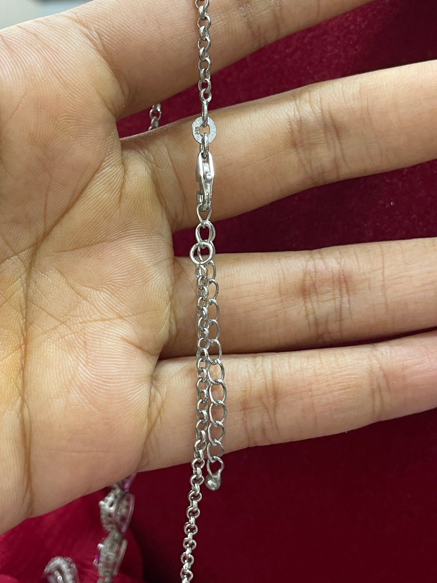 92.5 Silver Ruby Necklace for Women 18.5 Inches | Elegant Premium Design | Stylish Jewellery