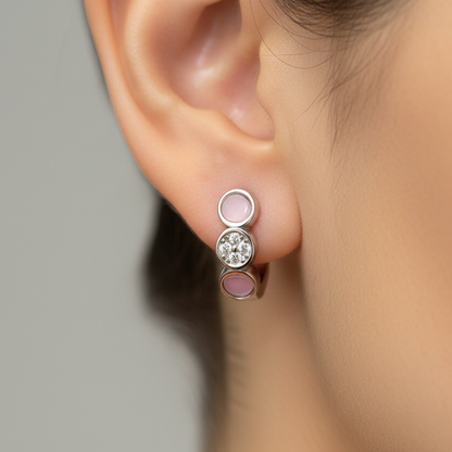 92.5 Silver Sleek Bali Earrings for Women | Minimal Hoop Style | Modern Jewellery