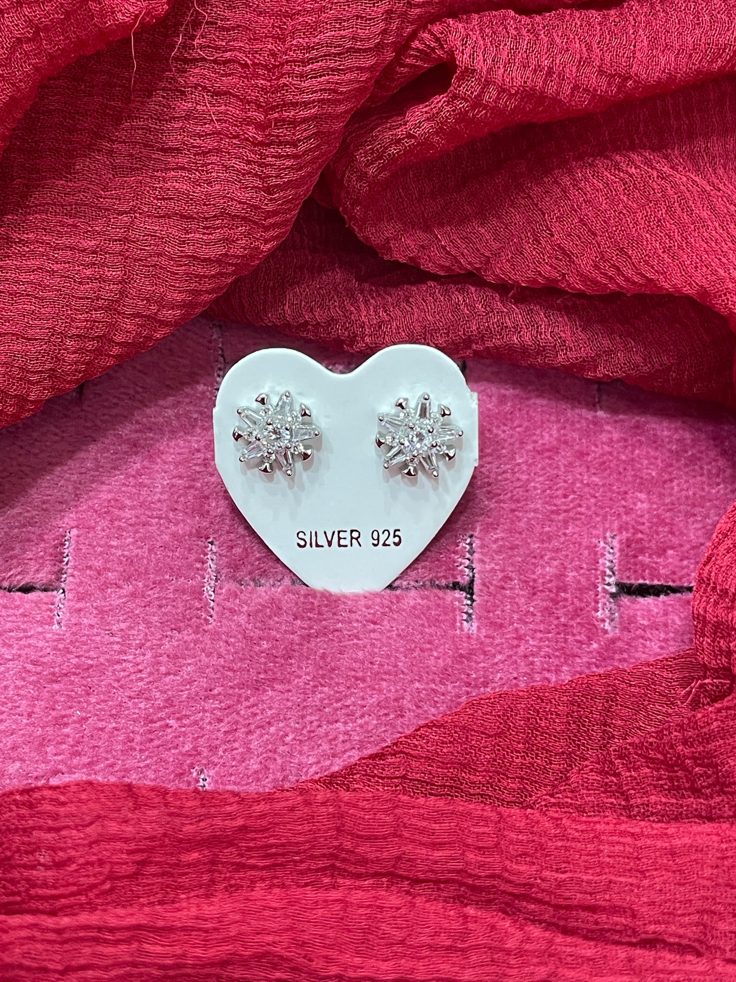 92.5 Silver Stylish Flower Studs | Elegant Floral Modern Design | Jewellery