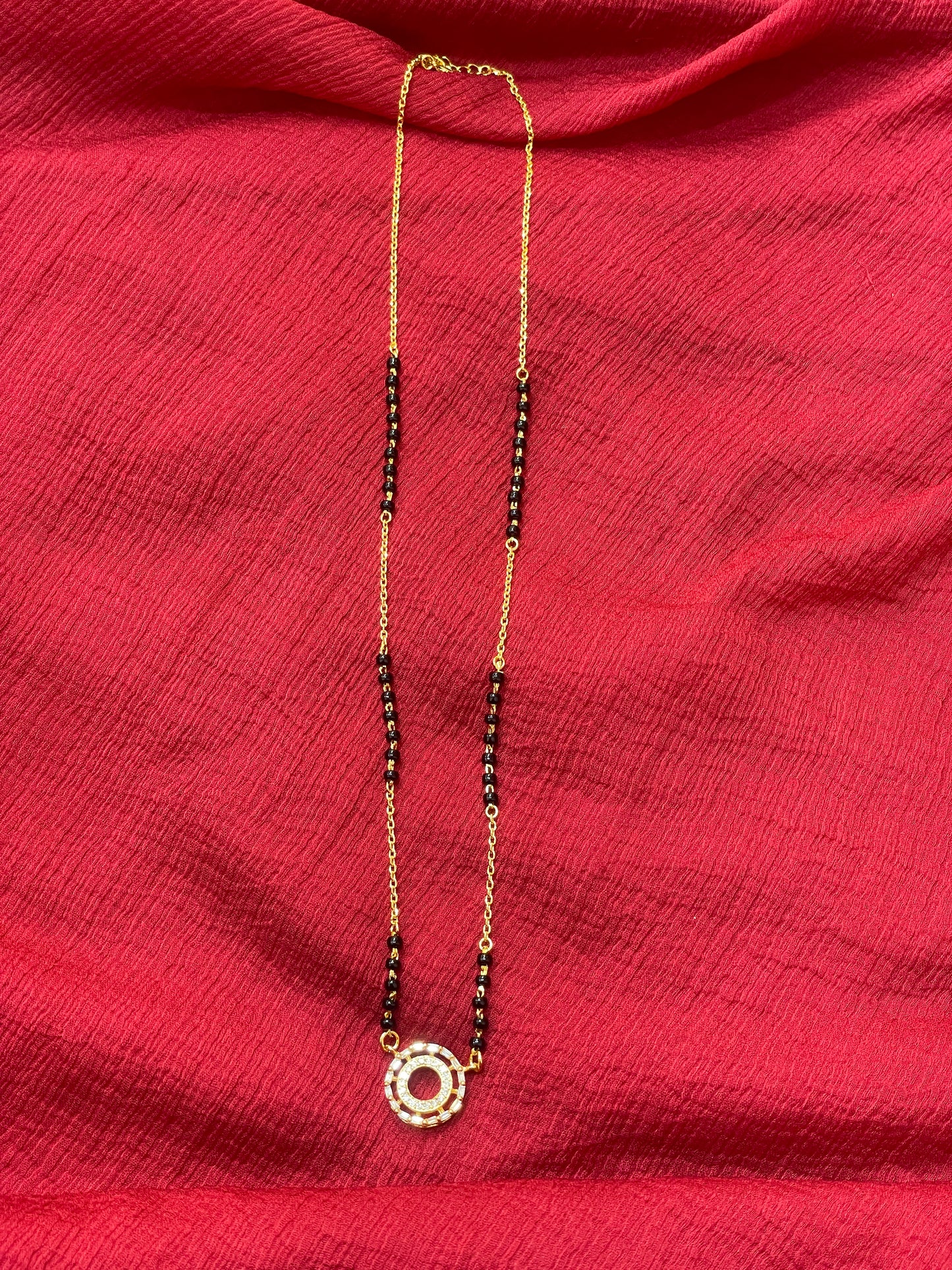 92.5 Silver Black Bead Chain for Women 19 Inches | Simple Round Design | Classic Jewellery