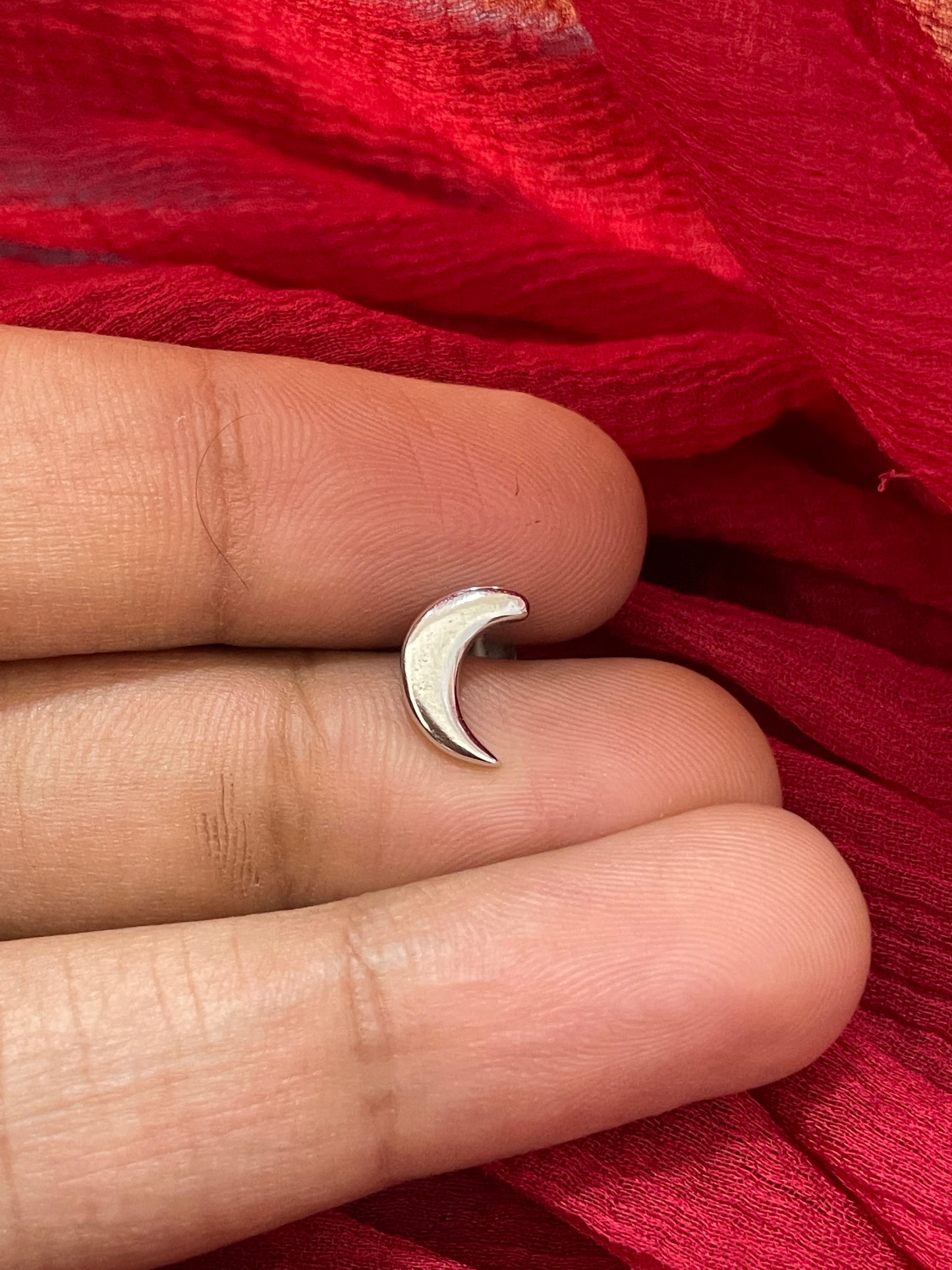 92.5 Silver Half Moon Earrings for Women | Stylish Celestial Design | Elegant Trend Jewellery