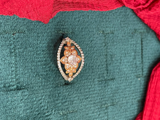 92.5 Silver Rose Gold Plated Ring for Women Size 9 | Stylish Elegant Design | Premium Jewellery