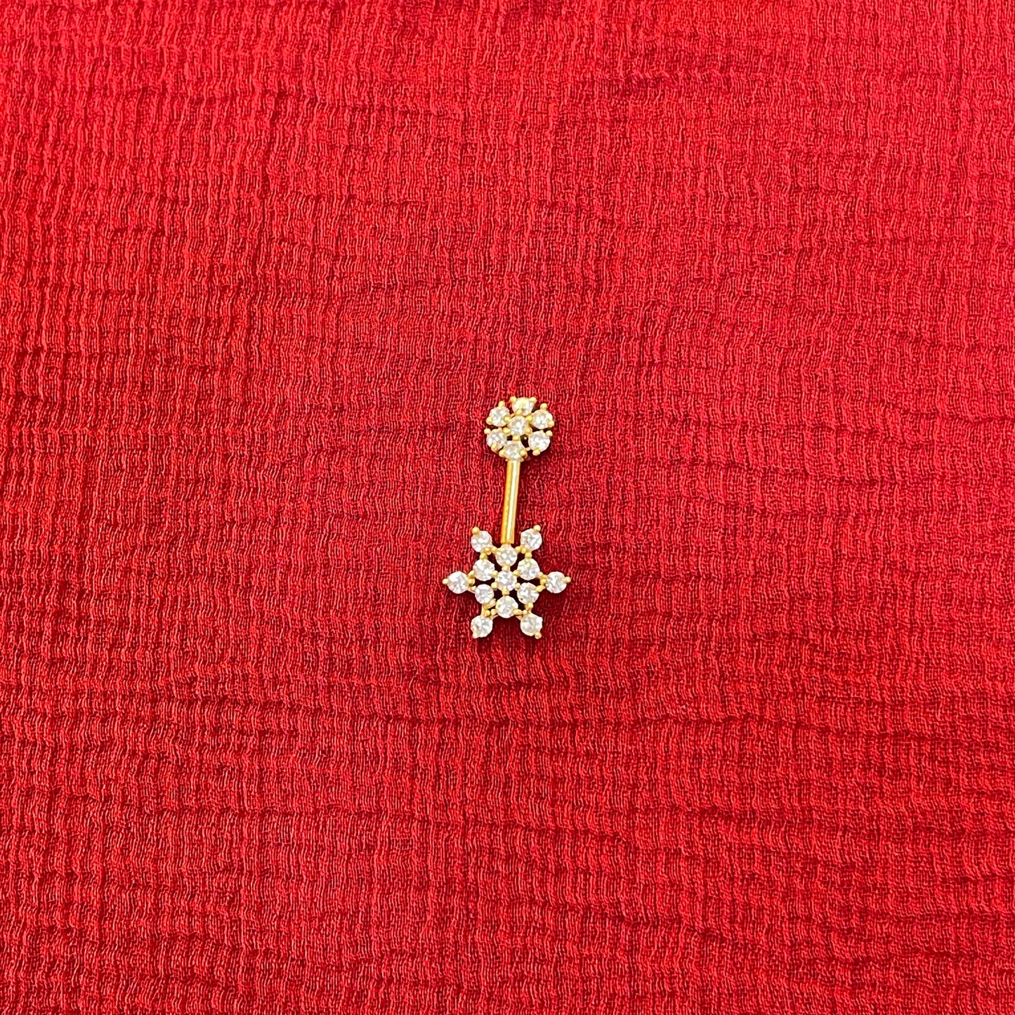 Gold Plated CZ Bugadi Pair for Women | Helix Cartilage Earrings