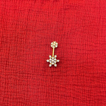 Gold Plated CZ Bugadi Pair for Women | Helix Cartilage Earrings