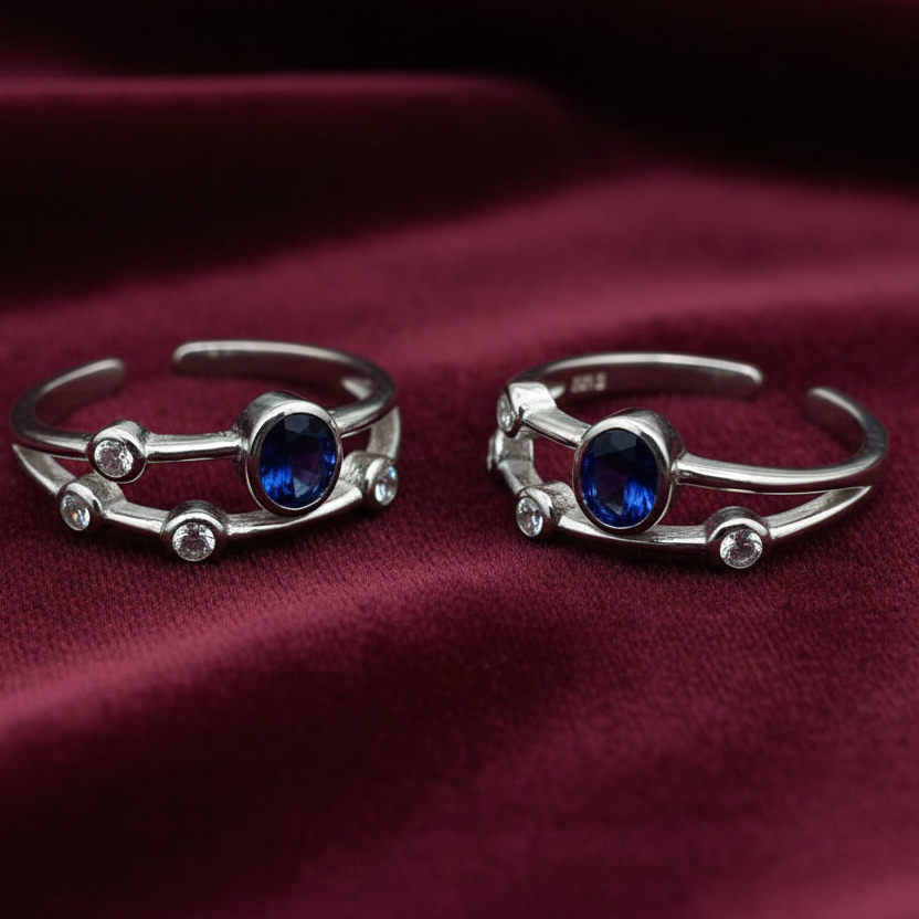 92.5 silver toe rings 