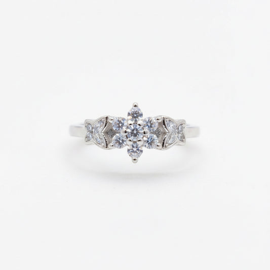 925 Silver Flower Ring - Size 11