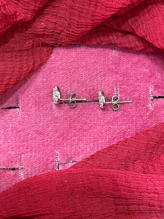92.5 Silver Round Stud Earrings | Classy Everyday Design | Jewellery