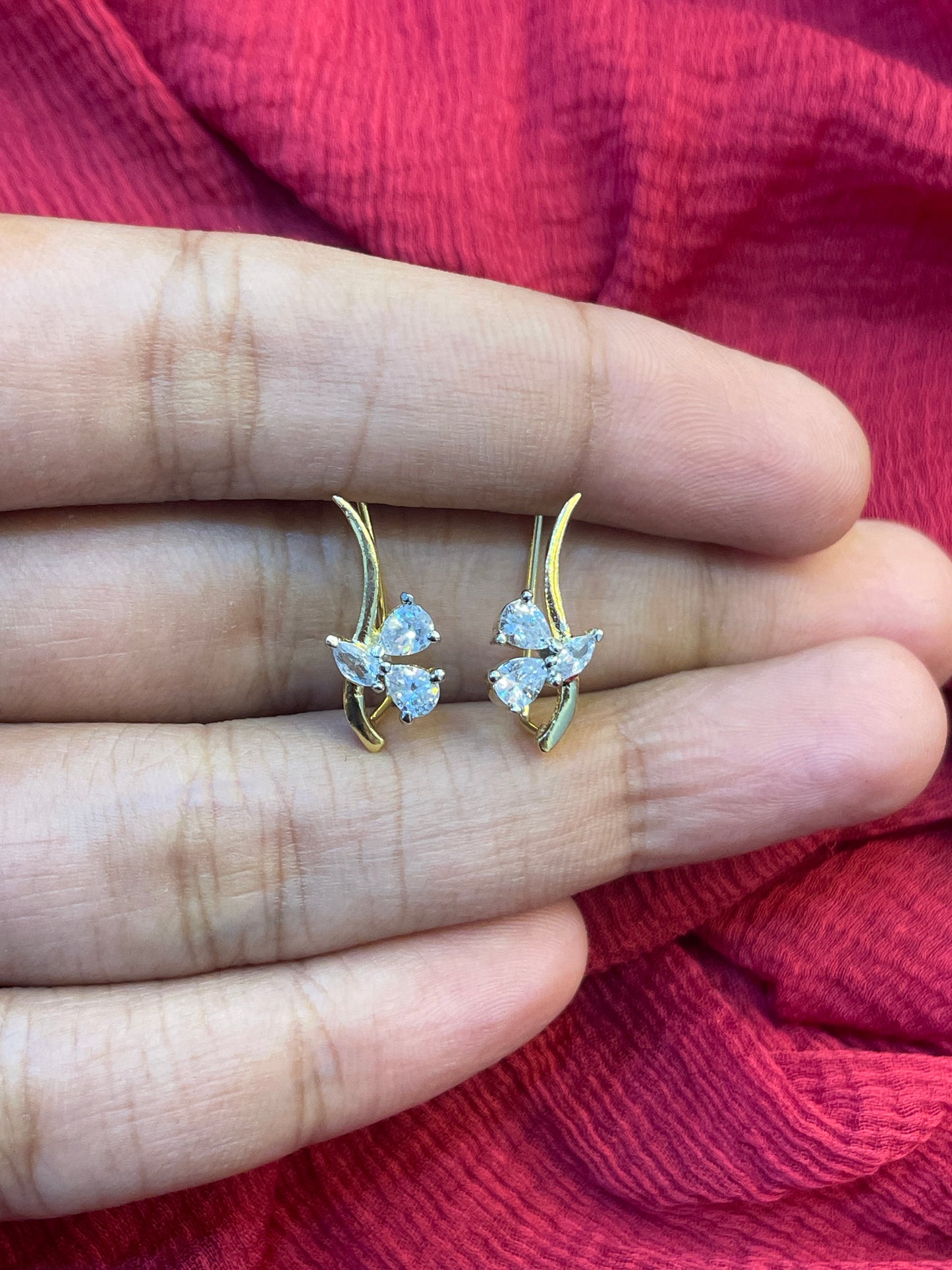 92.5 Silver Gold Plated Trendy Ear Cuffs for Women | Stylish Modern Design | Fashion Jewellery