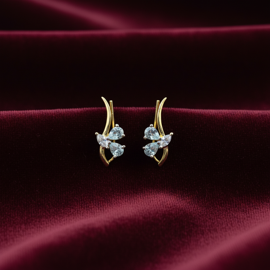 92.5 Silver Gold Plated Trendy Ear Cuffs for Women | Stylish Modern Design | Fashion Jewellery