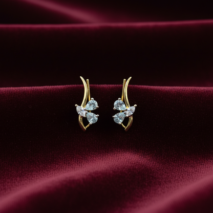 92.5 Silver Gold Plated Trendy Ear Cuffs for Women | Stylish Modern Design | Fashion Jewellery