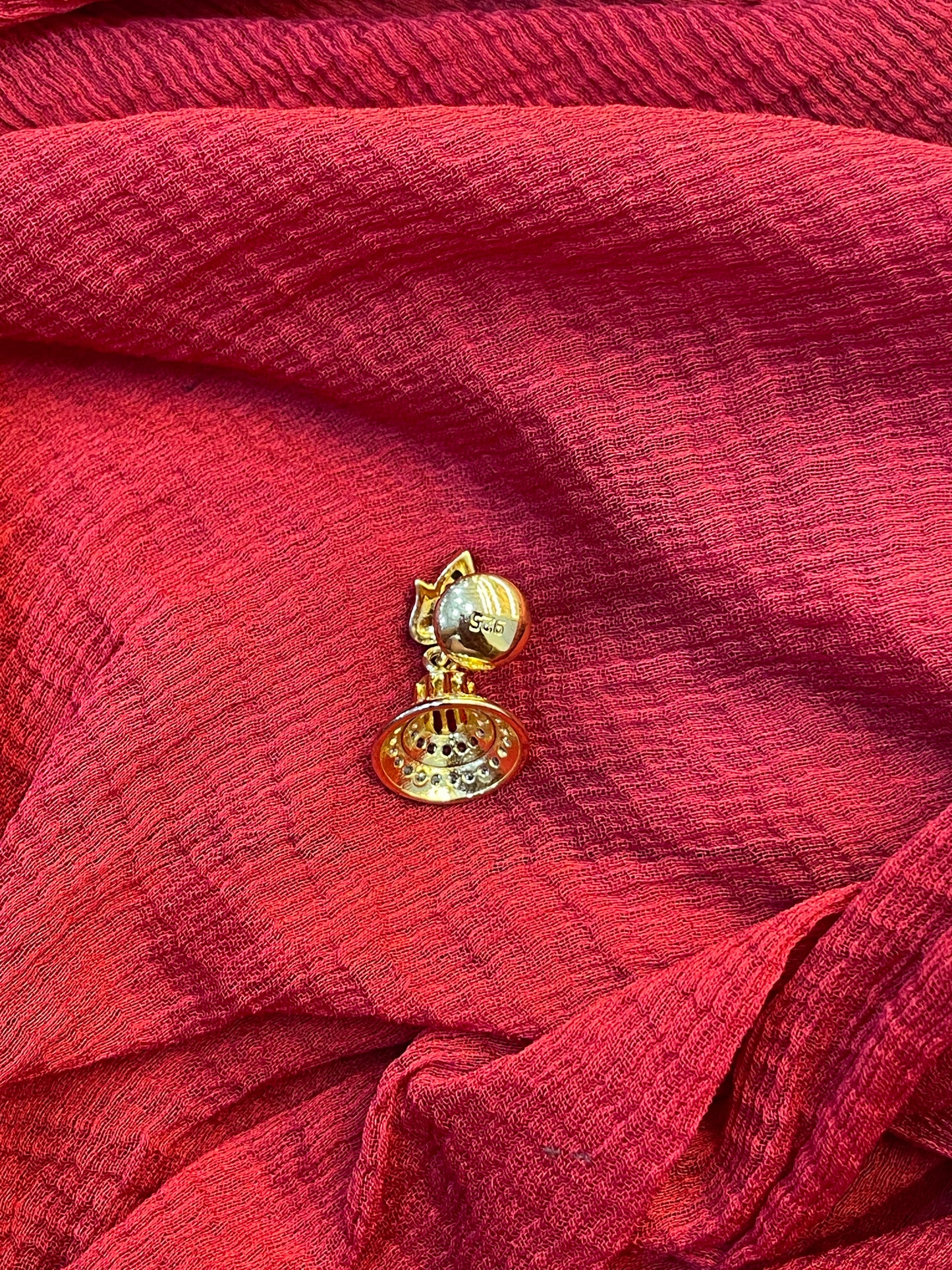 92.5 Silver Gold Plated Lotus Earrings for Women | Elegant Floral Design | Ethnic Jewellery