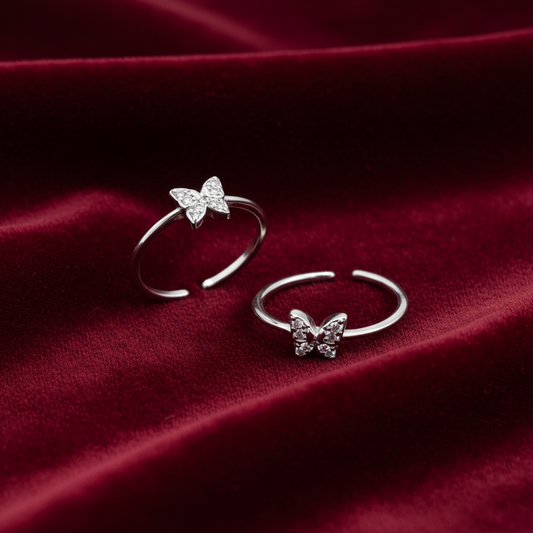 92.5 silver toe rings 